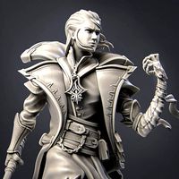 Vampire Elf Warlock Miniature | 3D