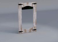 Weathered Barn Metal Mirror