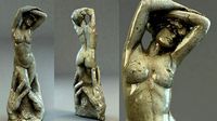 Nude sculpture with hands