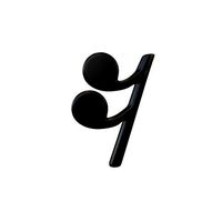 Musical Note Sixteenth Note Rest Symbol v1 001