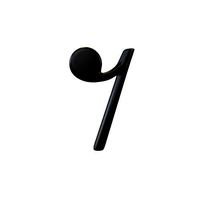 Musical Note Eighth Rest Symbol v1 001
