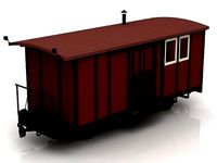 Wooden Train Carriage 3D