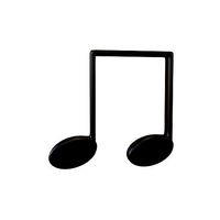 Musical Note Beamed Eighth Notes v1 001