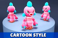 Cartoon Characters - Medium Worm Warrior
