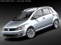 Volkswagen Golf Plus 2009 3D Model