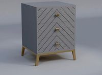 Wood Side Drawer - Pale Grey