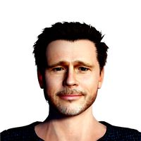 Man 3D Rigged model Brad Pitt ready for animation