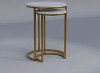 White Marble Nesting Side Table