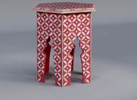 Bone Inlay Side Table