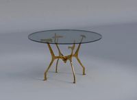 Newport Brass Round Dining Table