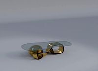 Dallas Hand Forged Brass Matte Coffee Table