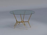 Archer Brass Round Dining Table