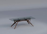 Acme Brass Rectangular Dining Table