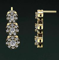 Dangling earrings Model 1269 | 3D