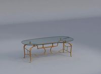 Acme Brass Rectangular Dining Table