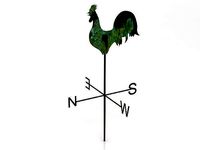 Vintage Cast Iron Rooster Weathervane 3D model