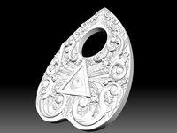 Planchette for Occult Art Nouveau Ouija Board | 3D