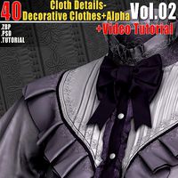 40 Cloth Details Decorative Clothes Alpha Vol02  Video Tutorial