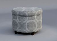 Large Round Tufted Storage