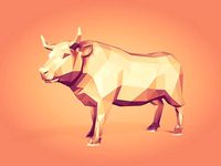 Low Poly Bull Figurine -- Ready for 3D Printing | 3D
