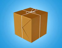 Parcel Box Render illustration 3D model