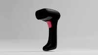 3D Gun Barcode - Barcode Scanner Shopping 3D Element