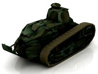 FT17 Berlier Military Tank 3D