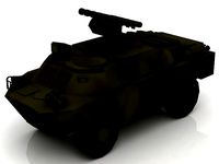 3D model BRDM-3 Fagot Military Tank Amphibious Vehicle