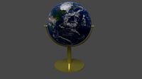Globe with clouds
