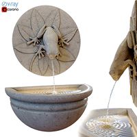 Tree Frog Stone Water Feature - Fountain