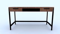 Contemporary Wood Office Desk Interior Furniture Table Drawers