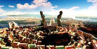 large city made in blender with geometry nodes