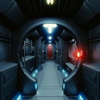 Spaceship Interior C HD 3D Model