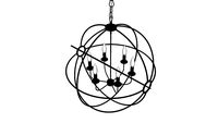 Люстра loft Foucault's Orb со стальным основанием