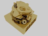 Gold Cattle 3D Model