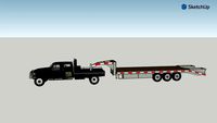 OBS Ford with Gooseneck Trailer