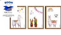 quadro infantil lhama