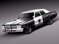 Dodge Monaco 1974 Bluesmobile 3D Model