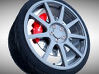 Carbon Fiber Wheel 3D Model