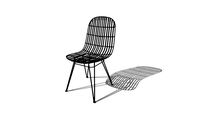 ZAGO Chaise en rotin noir Rotin MELO-CHA01
