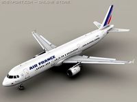 Airbus A321 Air France 3D Model