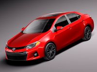 Toyota Corolla S 2014 USA 3D Model