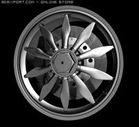 C8 Spyker highly detailed whee 3D Model