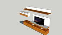 Feel W Wall Unit 315x165x45cm. Alpina White Solid Oak