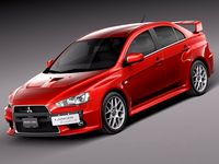 Mitsubishi Lancer Evolution X 2008 3D Model