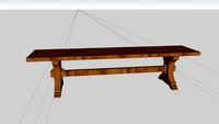 mesa estilo fratino 400cm x 90cm x 90