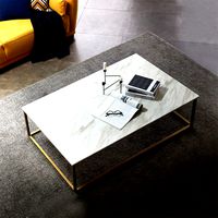 Amelie Marble Marble Gold Sofa Table