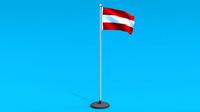 Low Poly Seamless Animated Austria Flag