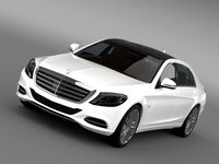 Mercedes Benz S 600 V12 W222 2014 3D Model