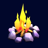 stylized bonfire